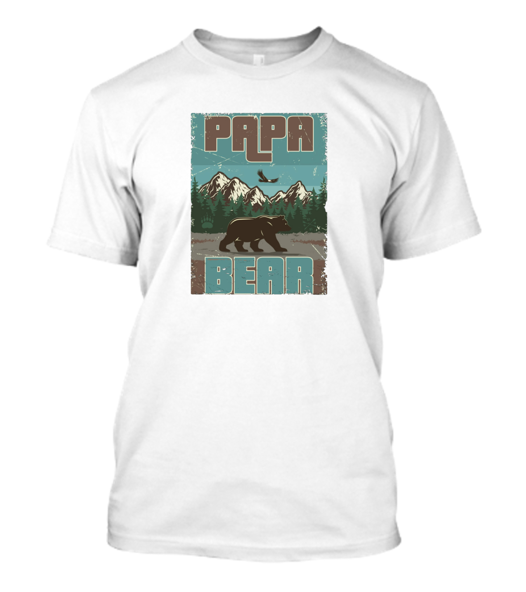Papa Bear Mountains And Forest T-Shirt