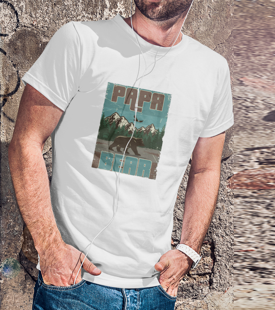Papa Bear Mountains And Forest T-Shirt