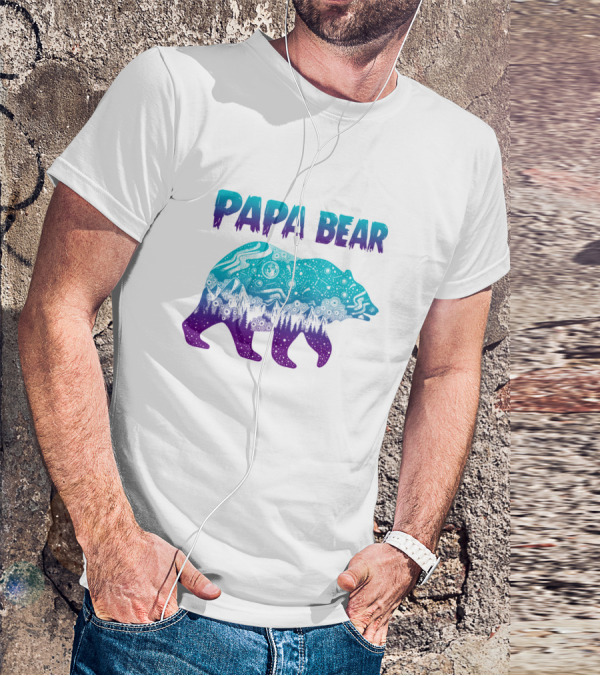 PAPA BEAR Cosmic Mountain Bear T-Shirt