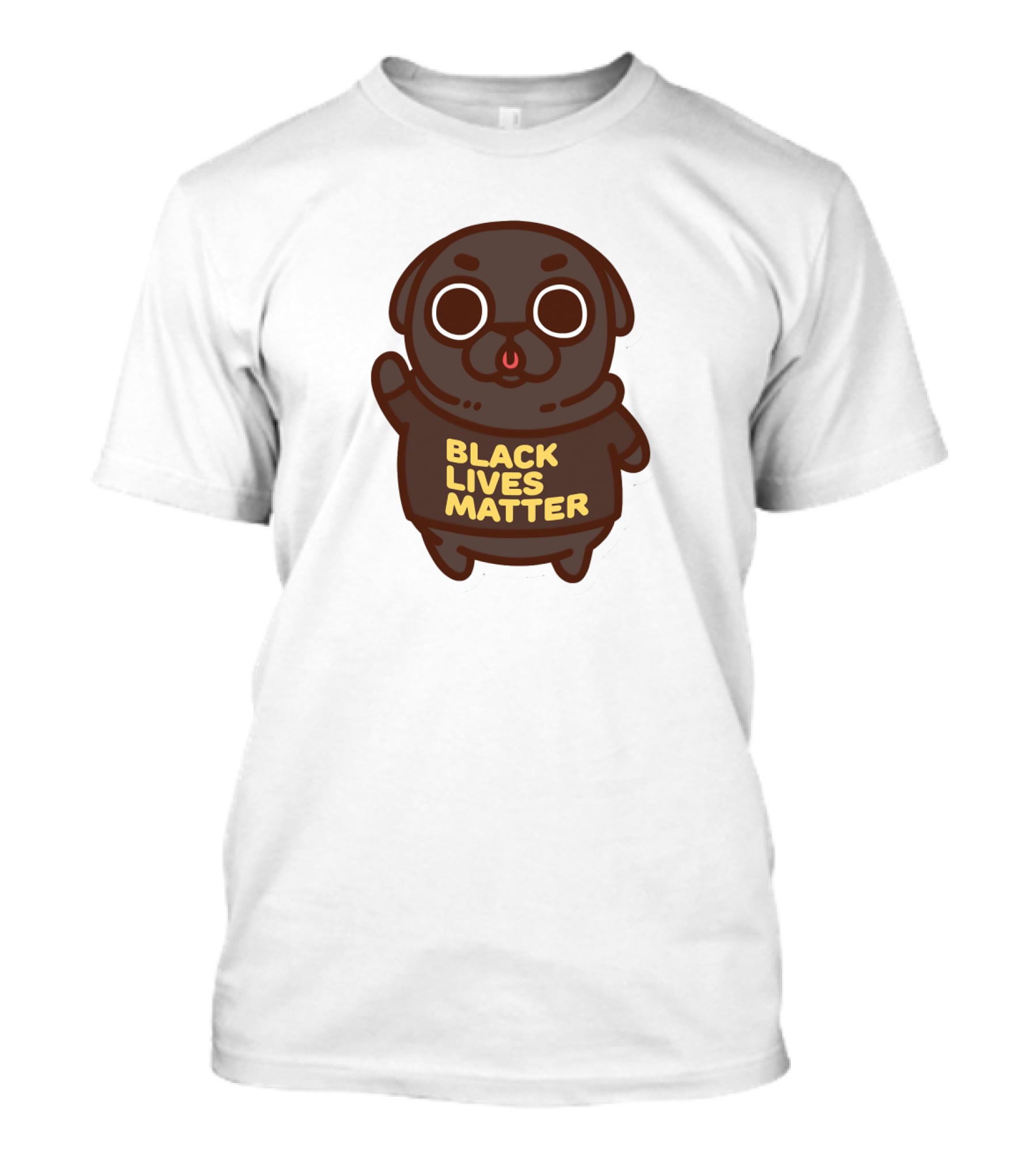 Cute Funny Pug Black Lives Matter T-Shirt