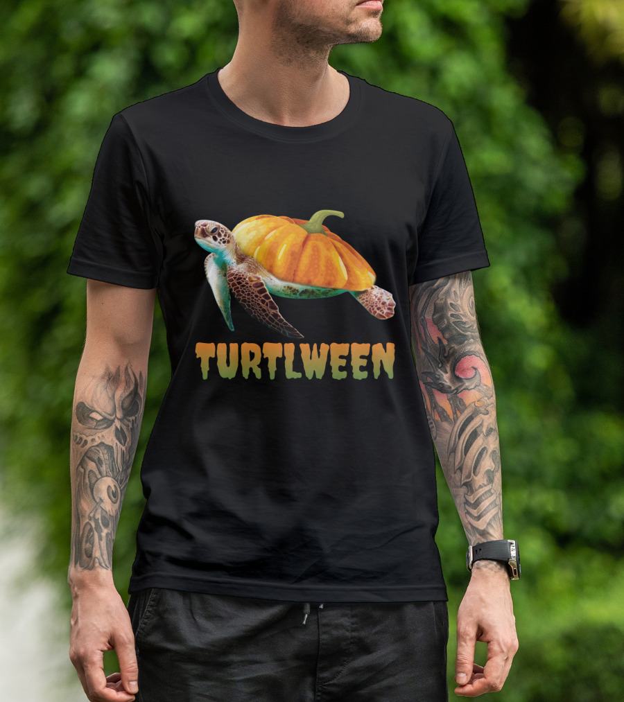 Turtlween Pumpkin Turtle Halloween Lovers Funny Turtlween T-Shirt