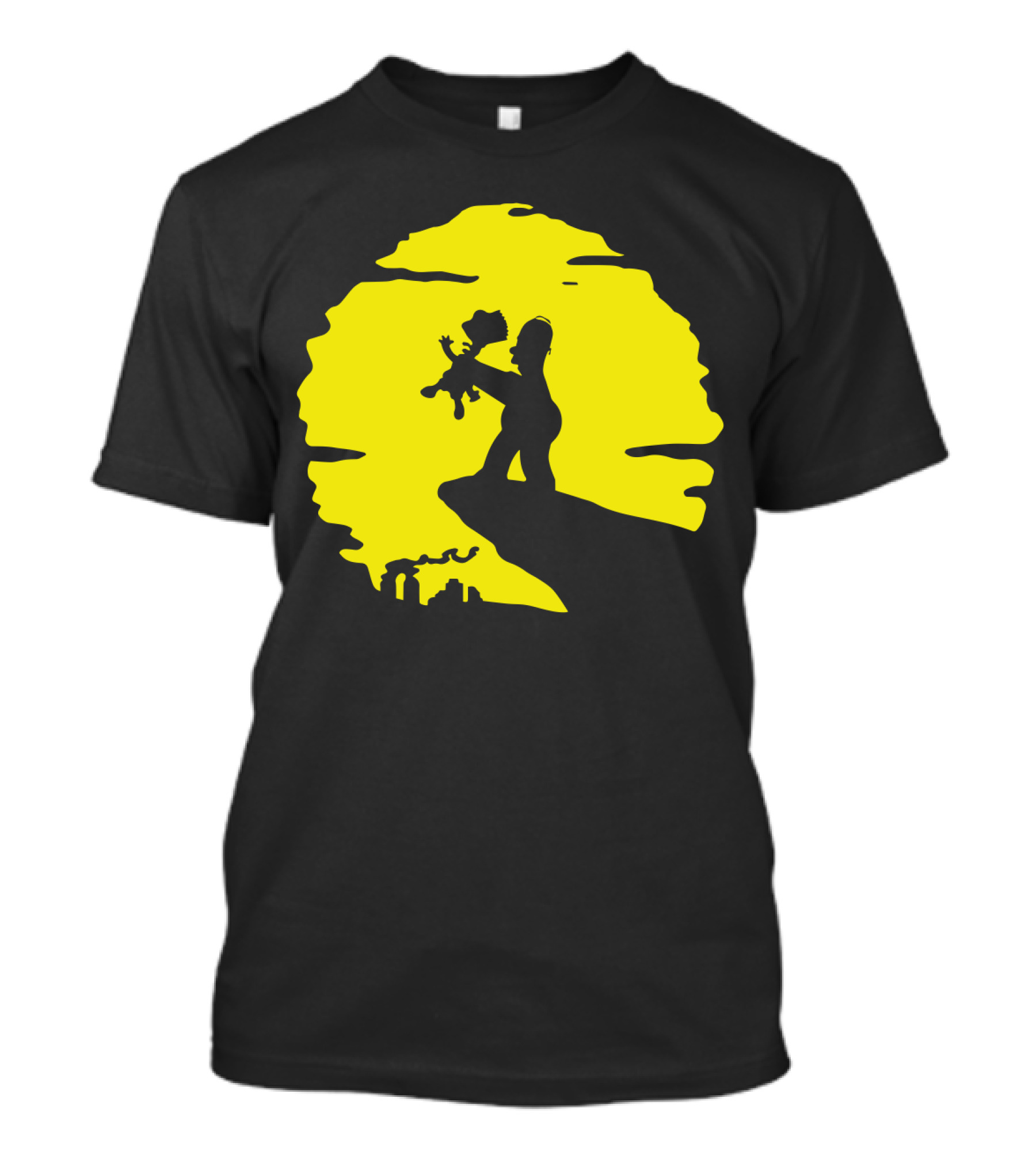 The Simpsons Homer Strangling Bart Lion King Cliff T-Shirt