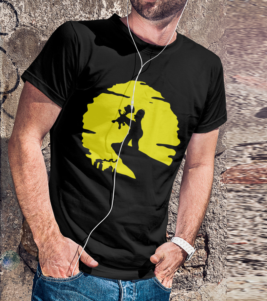 The Simpsons Homer Strangling Bart Lion King Cliff T-Shirt