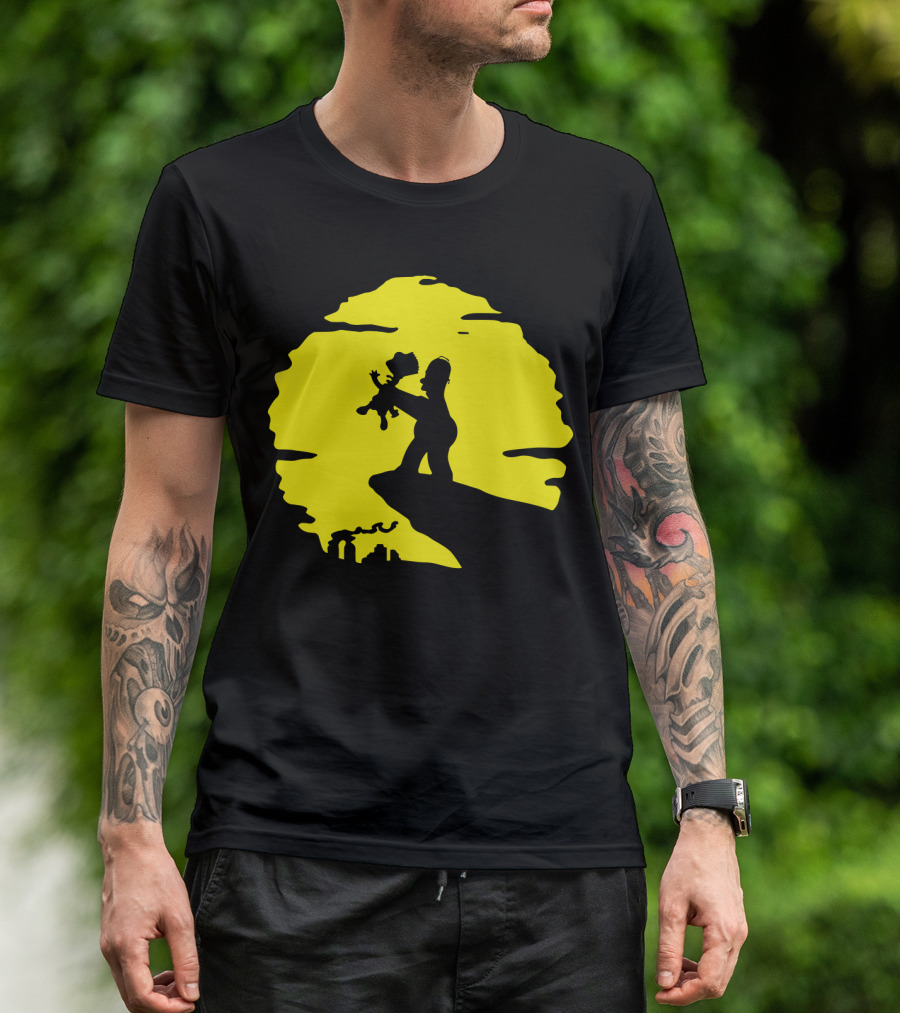 The Simpsons Homer Strangling Bart Lion King Cliff T-Shirt
