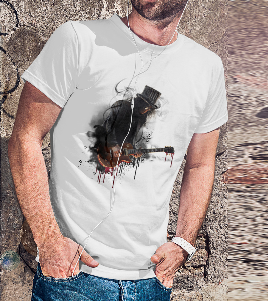 Guns N Roses Slash Heavy Metal Guitar Love Fans T-Shirt