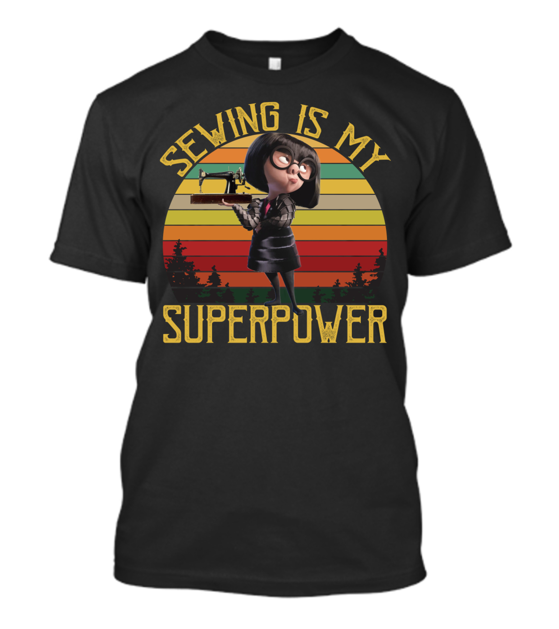 Sewing Is My Superpower Edna Mode Style With Vintage Sewing Machine T-Shirt
