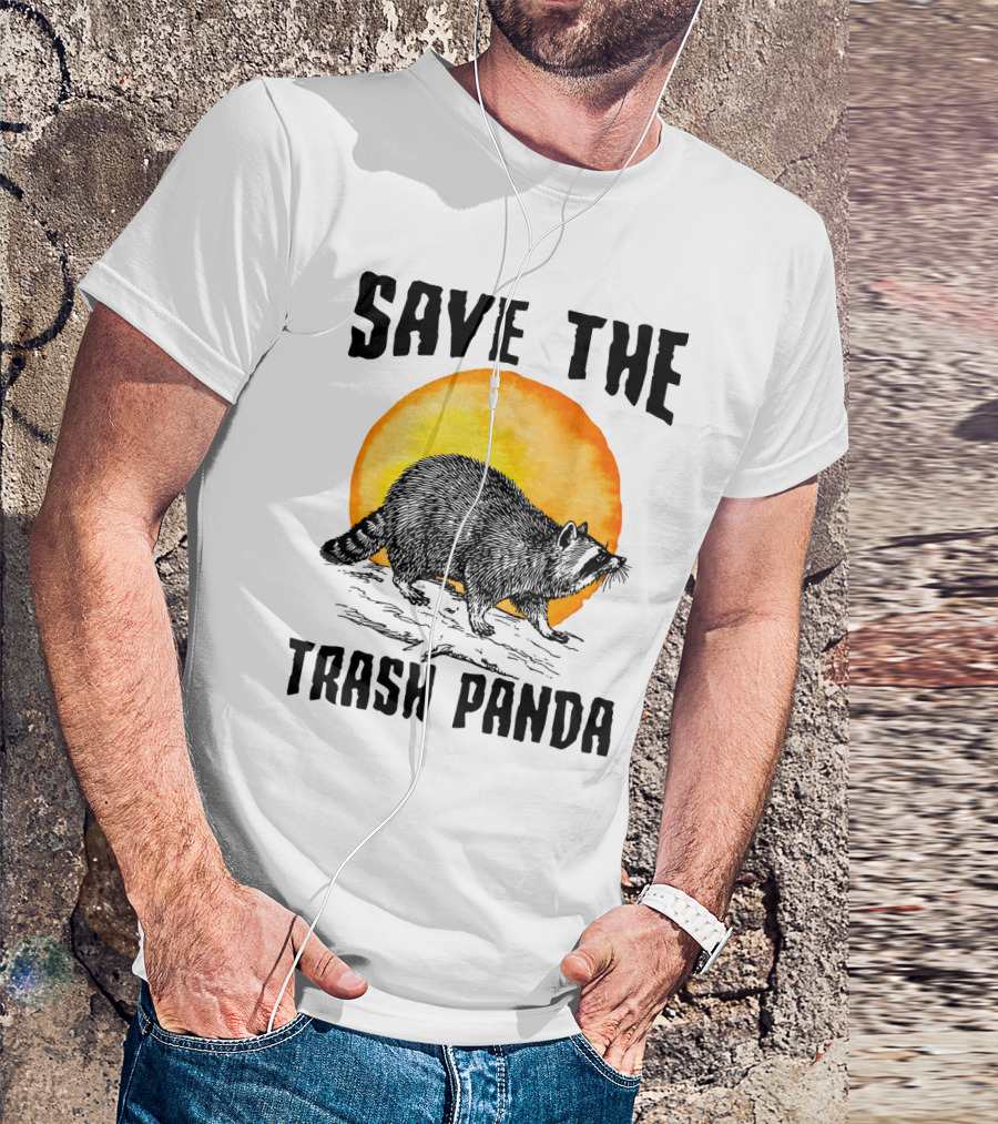Save The Trash Panda Raccoon Raise Awareness Animal Conservation T-Shirt