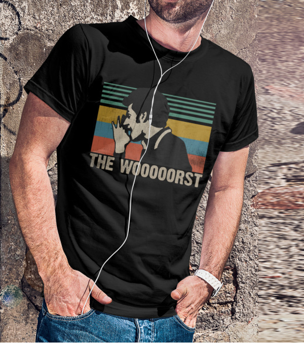 The Wooooorst Jean Ralphio Vintage Style Parks And Recreation Retro Stripes T-Shirt