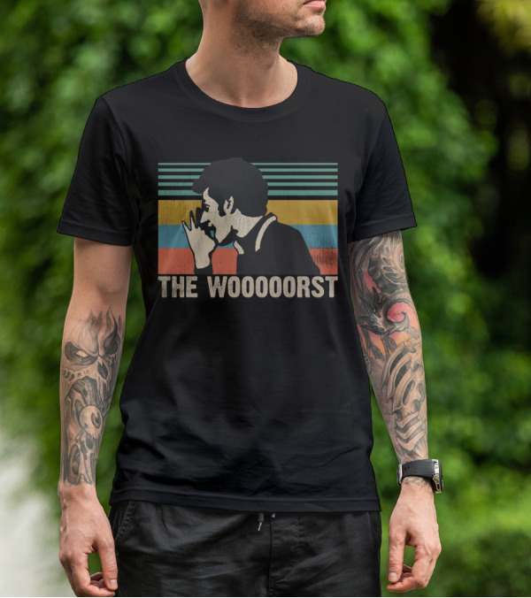 The Wooooorst Jean Ralphio Vintage Style Parks And Recreation Retro Stripes T-Shirt