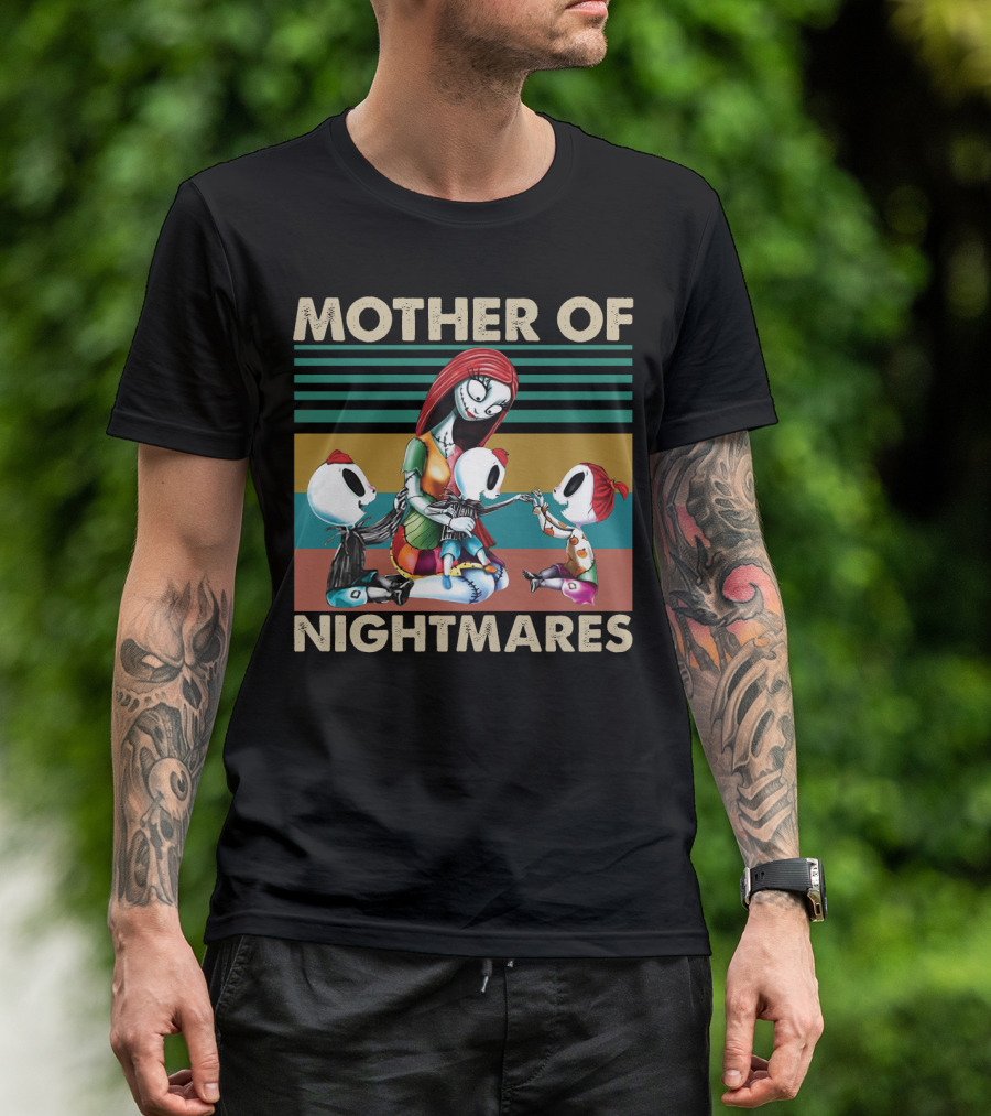Mother Of Nightmares Sally Vintage Halloween Funny Moms T-Shirt