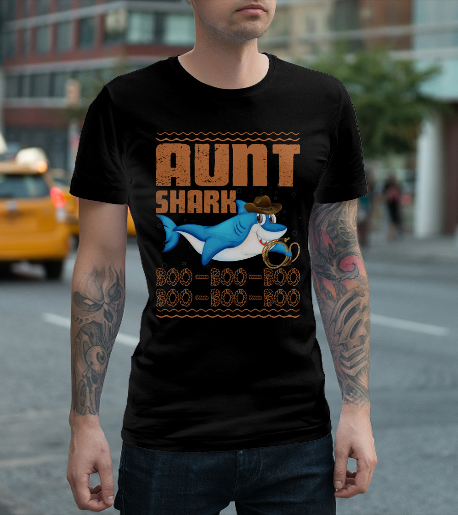 Auntie Shark Boo Boo Boo Halloween Aunt T-Shirt