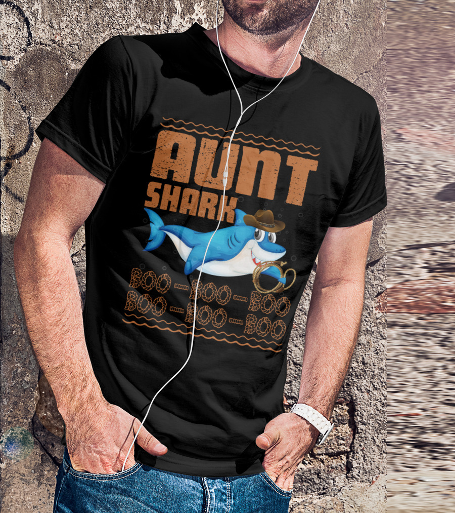 Auntie Shark Boo Boo Boo Halloween Aunt T-Shirt