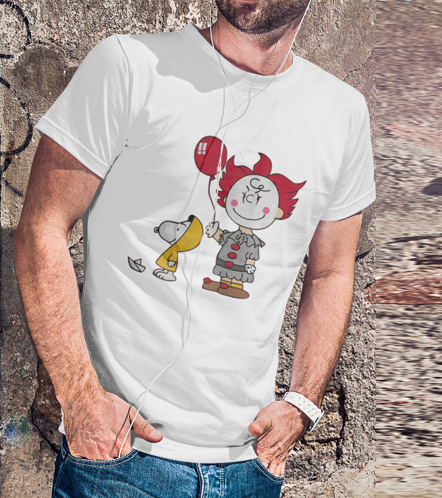Charlie IT Snoopy Georgie Funny Horror Movie Fans T-Shirt