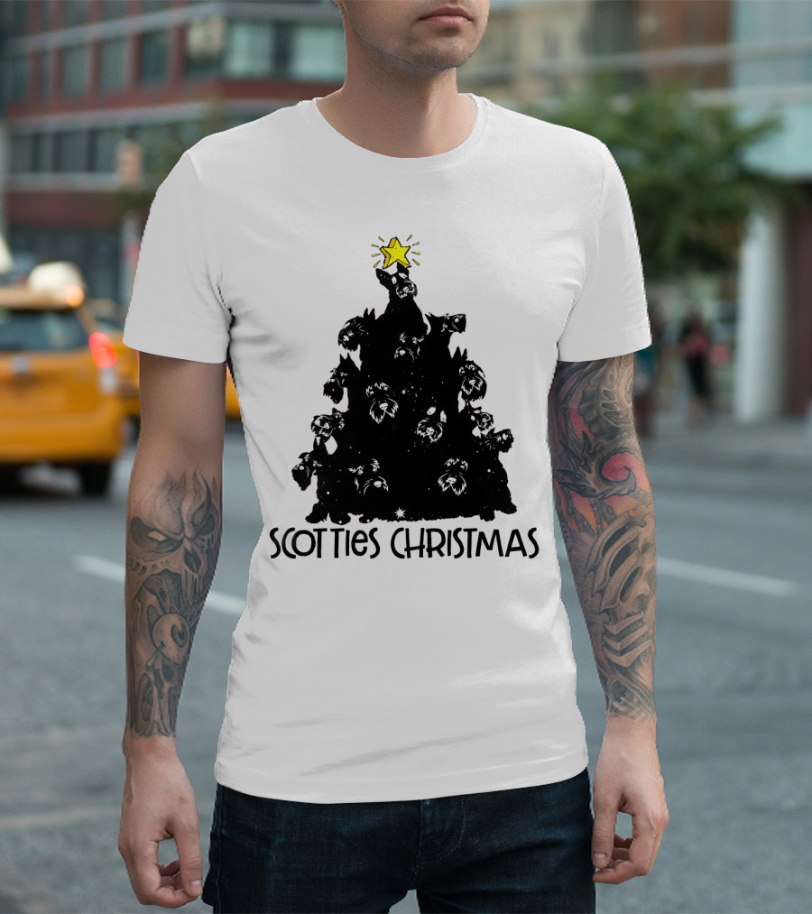 Scotties Christmas Tree with Star T-Shirt