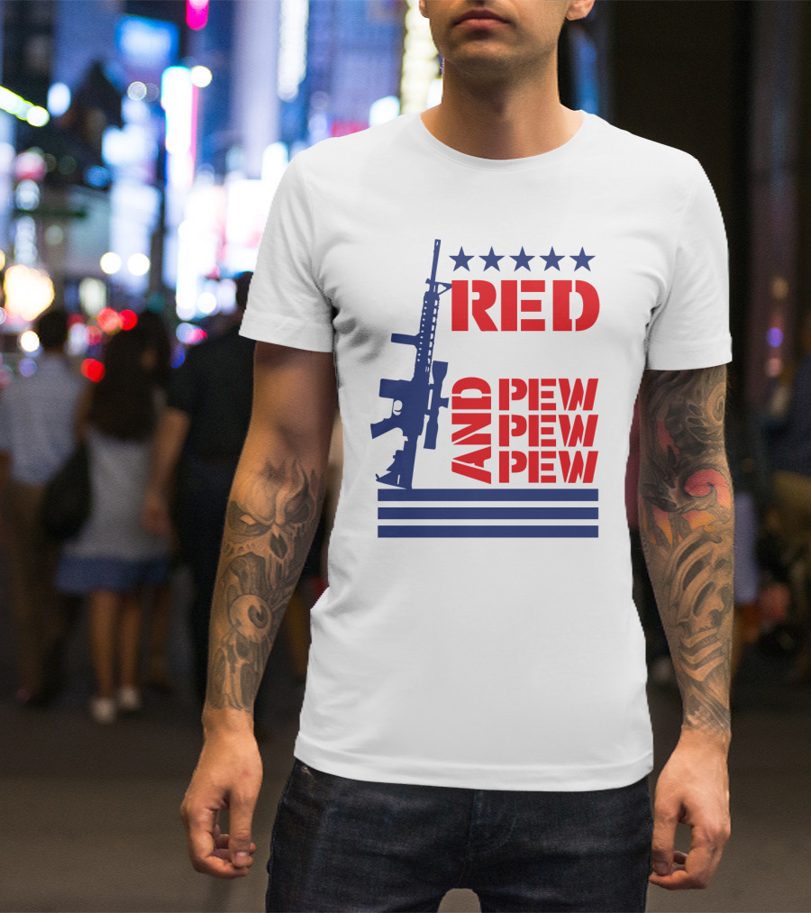 Red And Pew Pew Pew T-Shirt
