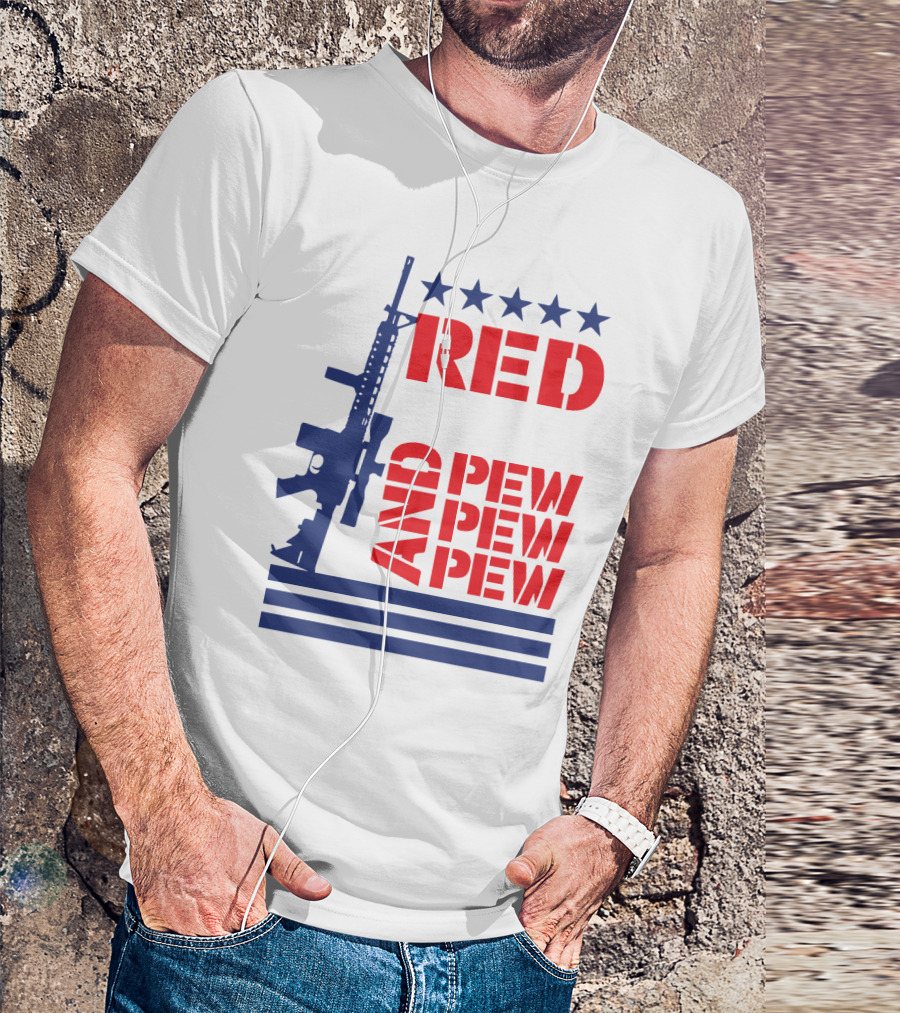Red And Pew Pew Pew T-Shirt