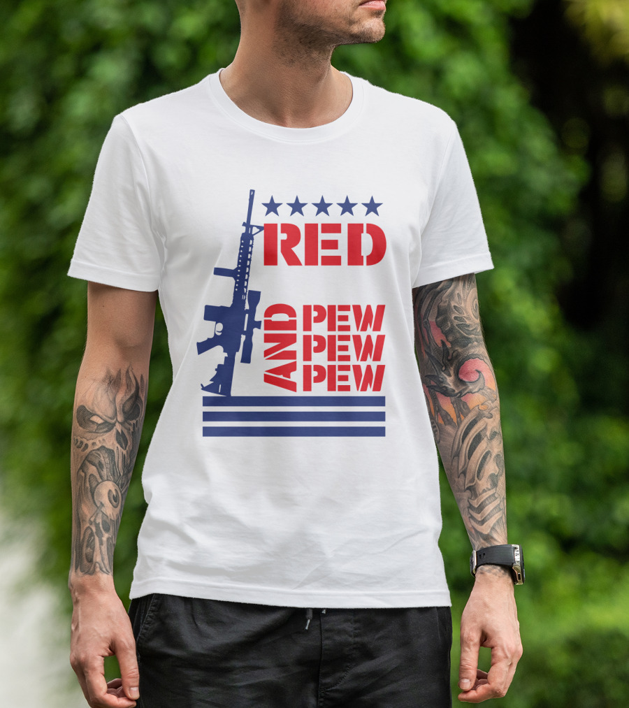 Red And Pew Pew Pew T-Shirt