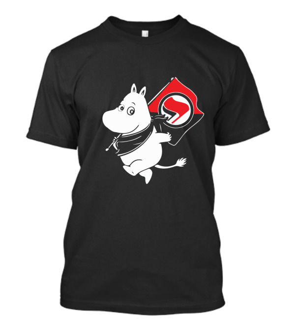 Moomin Holding Antifa Flag T-Shirt