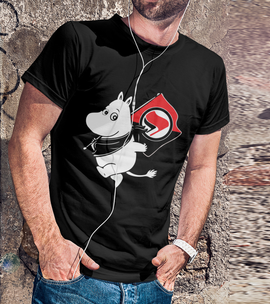 Moomin Holding Antifa Flag T-Shirt