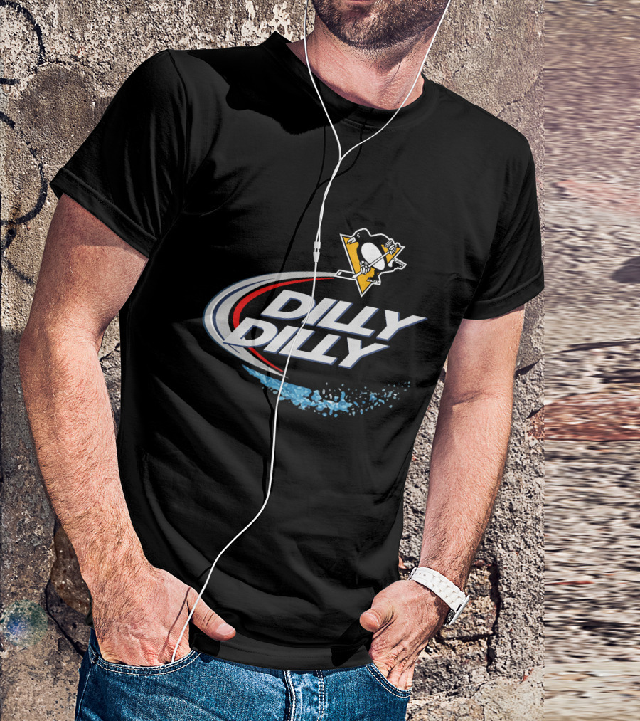 Dilly Dilly Penguins Hockey Logo And Swoosh T-Shirt