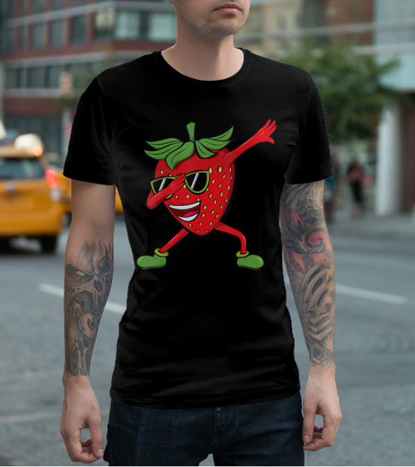 Dabbing Strawberry Dancing Summer Fruit Lover T-Shirt