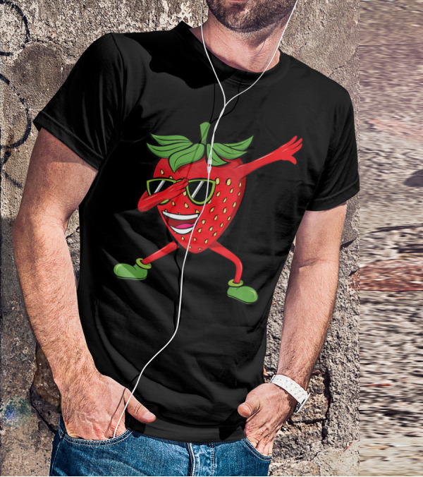 Dabbing Strawberry Dancing Summer Fruit Lover T-Shirt
