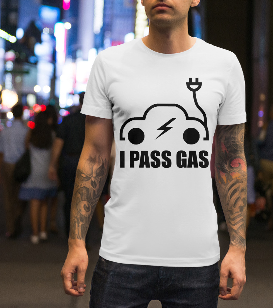 Electric Vehicle I Pass Gas Plug T-Shirt