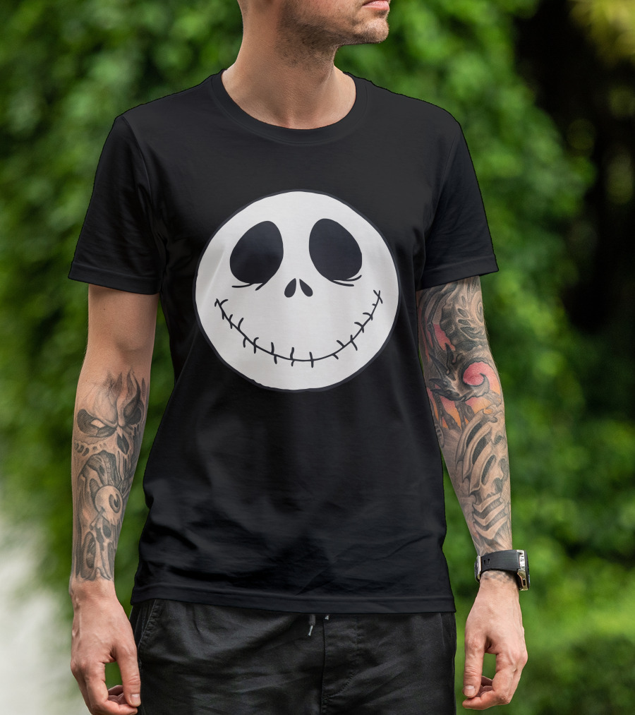 Jack Skellington Smiling Face Icon Nightmare Before Christmas T-Shirt