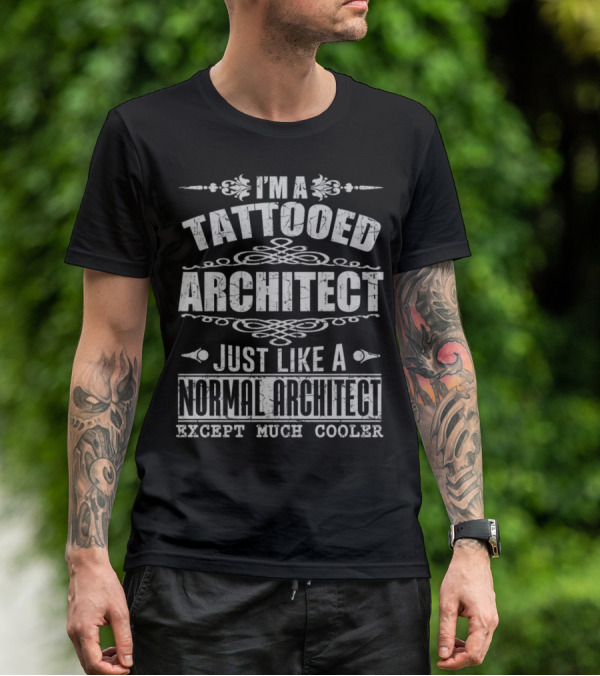I'm A Tattooed Architect Just Like A Normal Architect Except Much Cooler Alvar Aalto Mens Premium 3928 T-Shirt