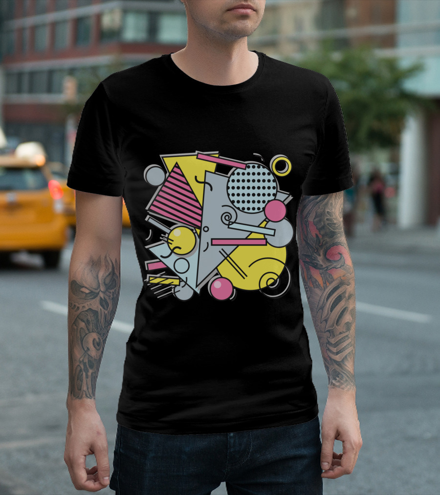 80s Memphis Geometric Abstract Shapes T-Shirt