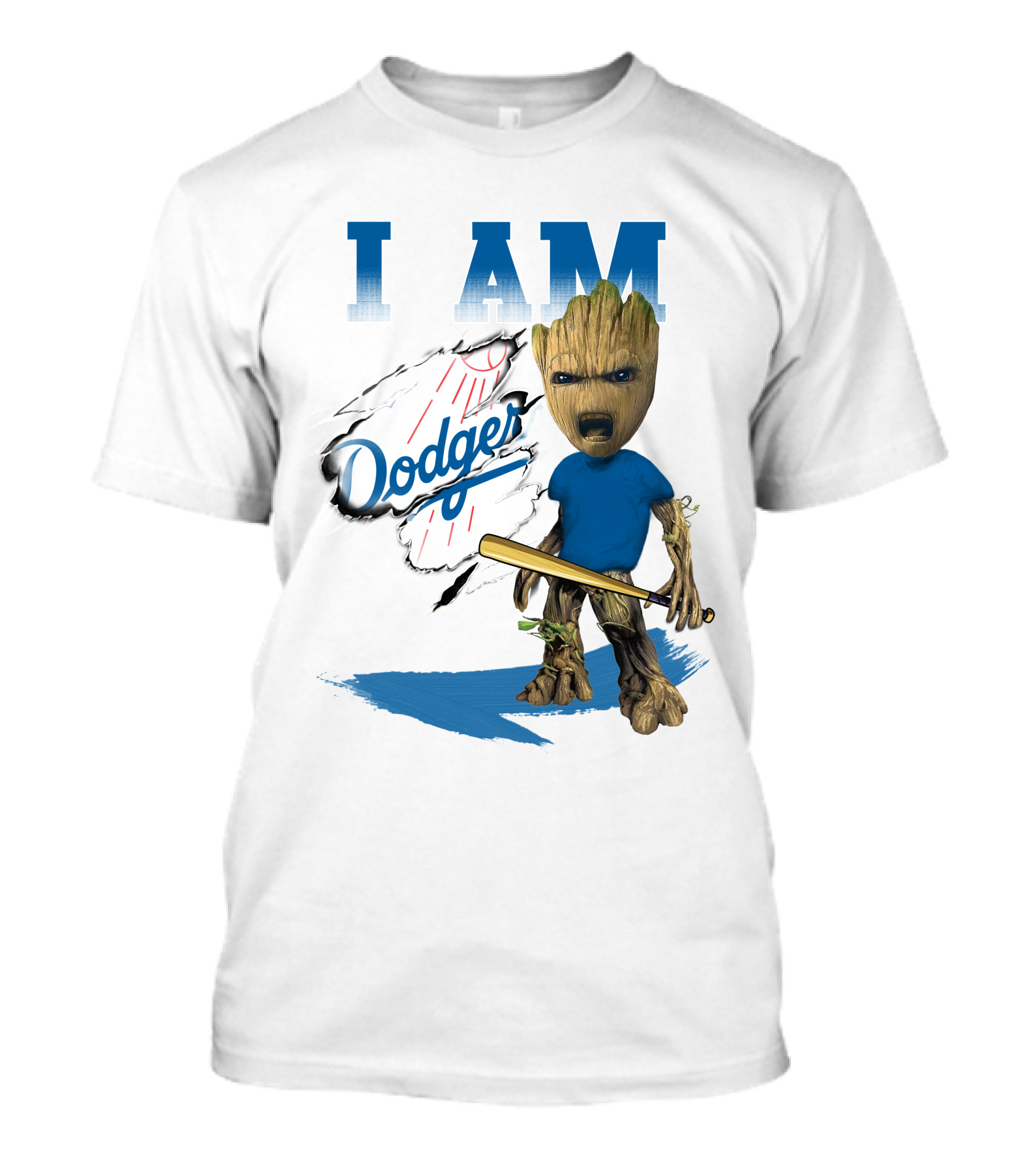 I Am Groot Dodgers Baseball T-Shirt