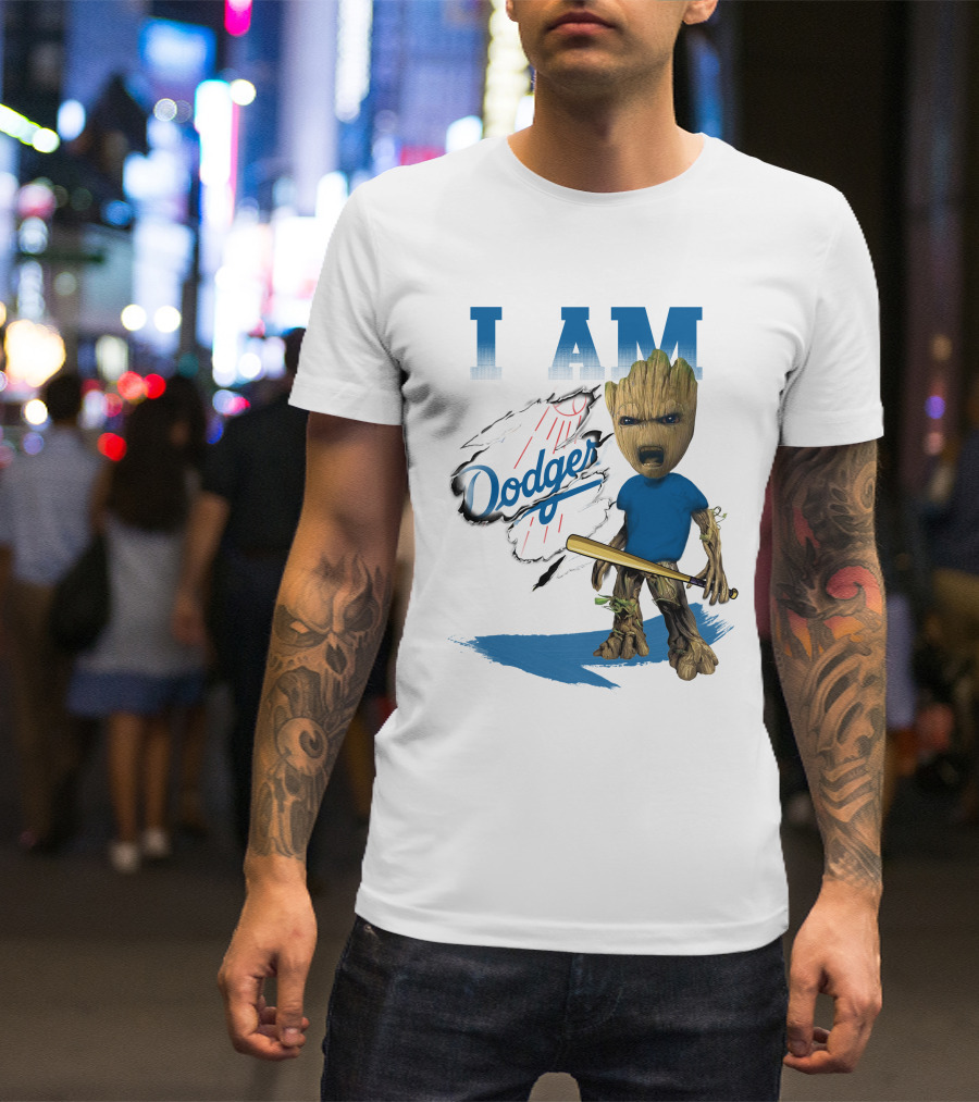 I Am Groot Dodgers Baseball T-Shirt