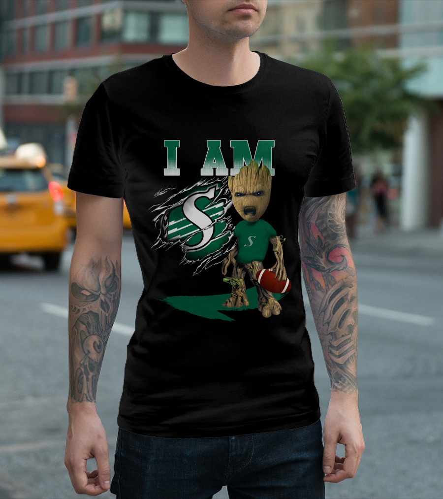 I AM Saskatchewan Roughriders Football Groot Fan T-Shirt