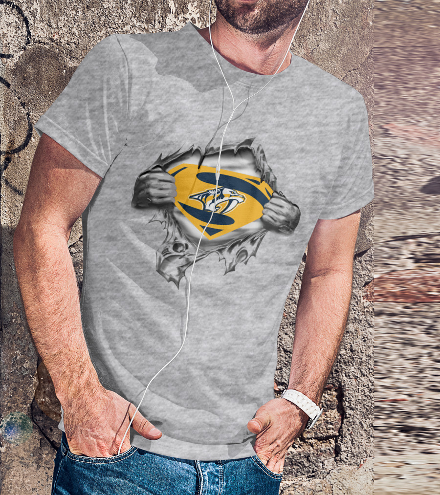 Nashville Predators Superman Shield T-Shirt