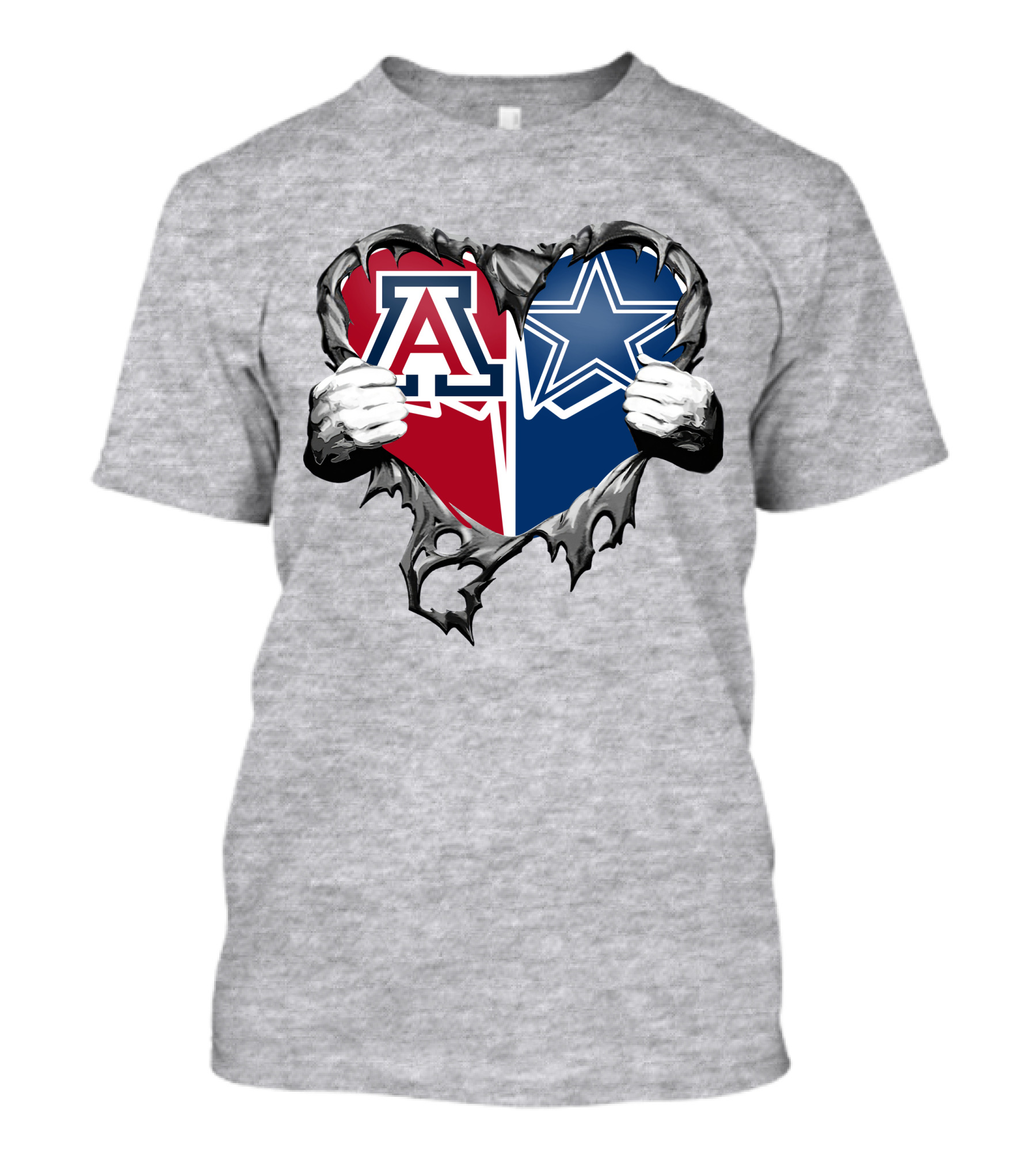Cowboys And Arizona Wildcats Heart T-Shirt