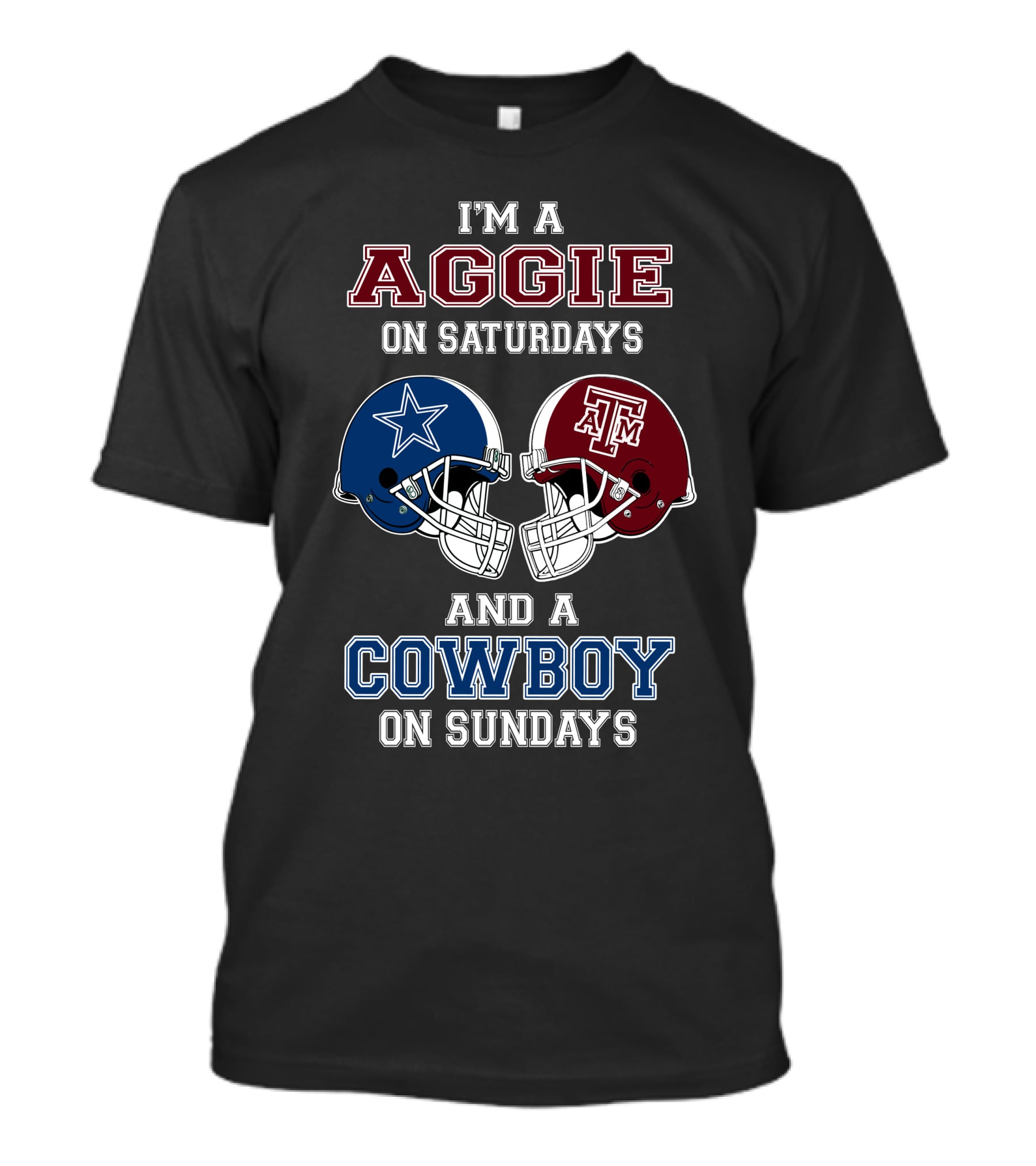 Texas A&M Aggie Saturdays And Dallas Cowboys Sundays Fan T-Shirt