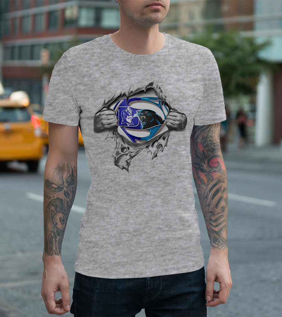 Panthers Devils Superman Logo Mashup T-Shirt