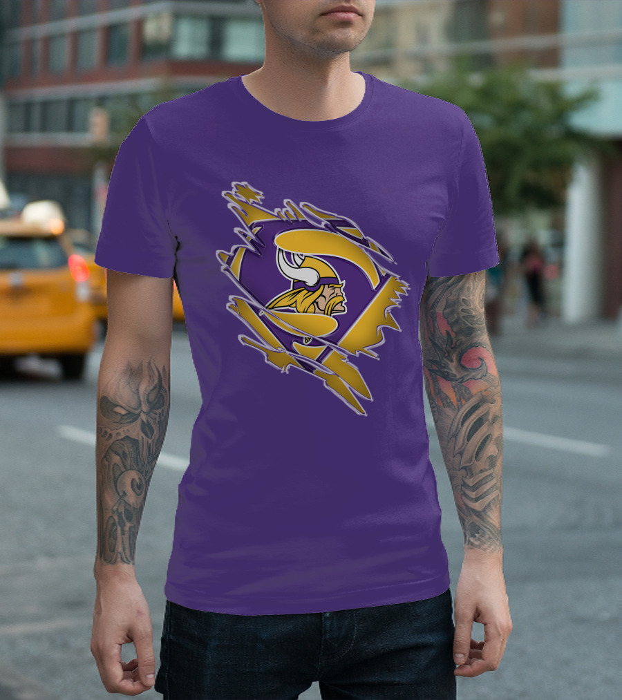 Minnesota Vikings Superman Logo Fusion T-Shirt