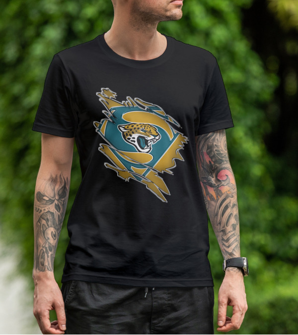 Jaguars Superman Logo Jaguar Emblem Fusion T-Shirt