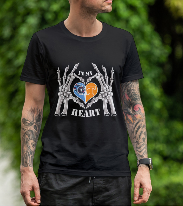 In My Heart Titans T Volunteers Skeleton Hands T-Shirt