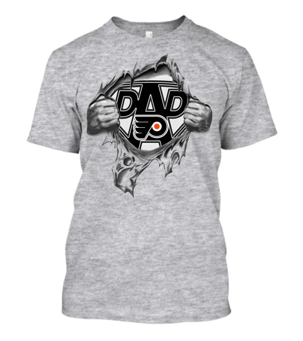 Flyers Dad Philadelphia Hockey Fan Superhero T-Shirt