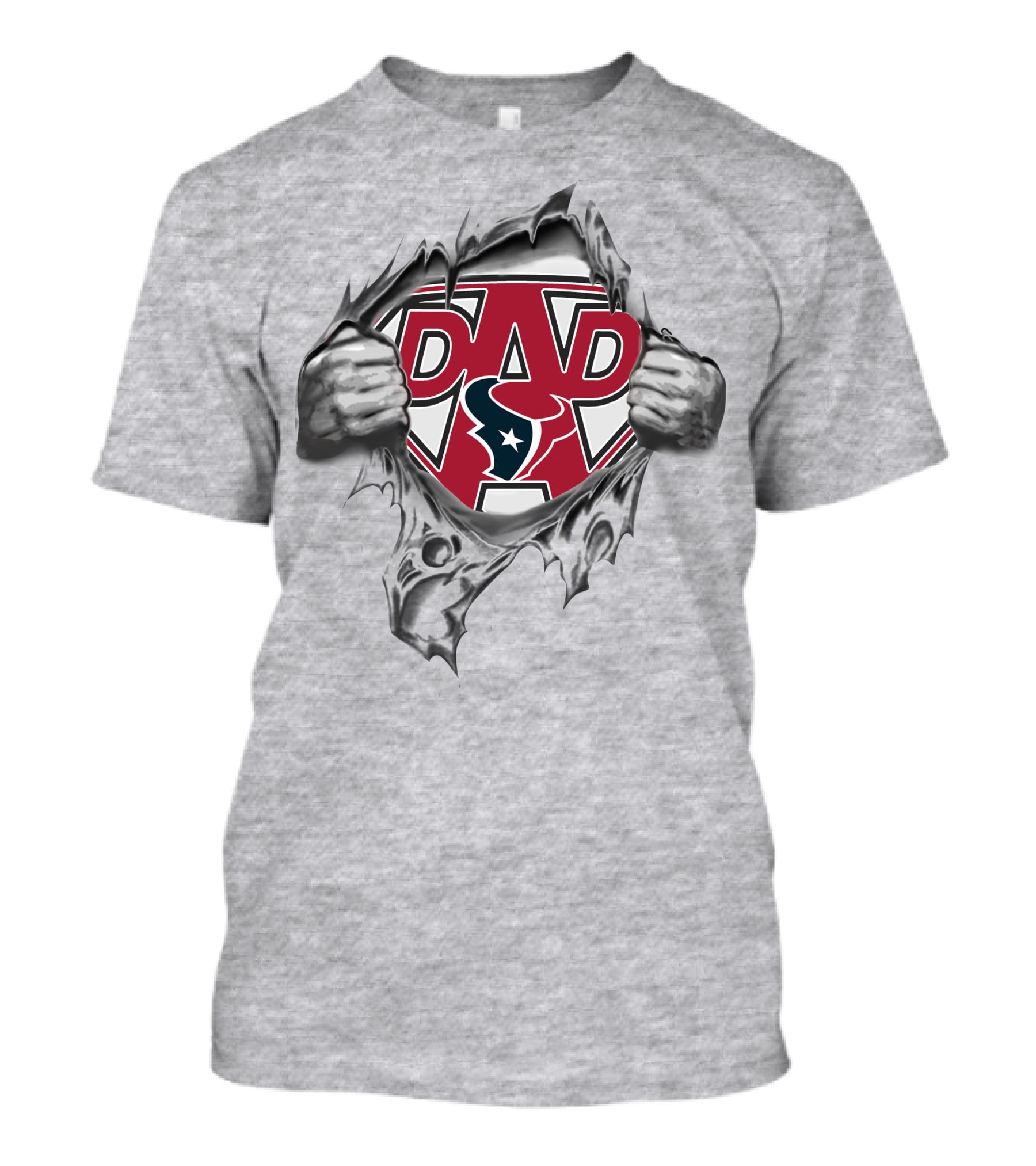 Dad Super Houston Texans Logo Hero T-Shirt