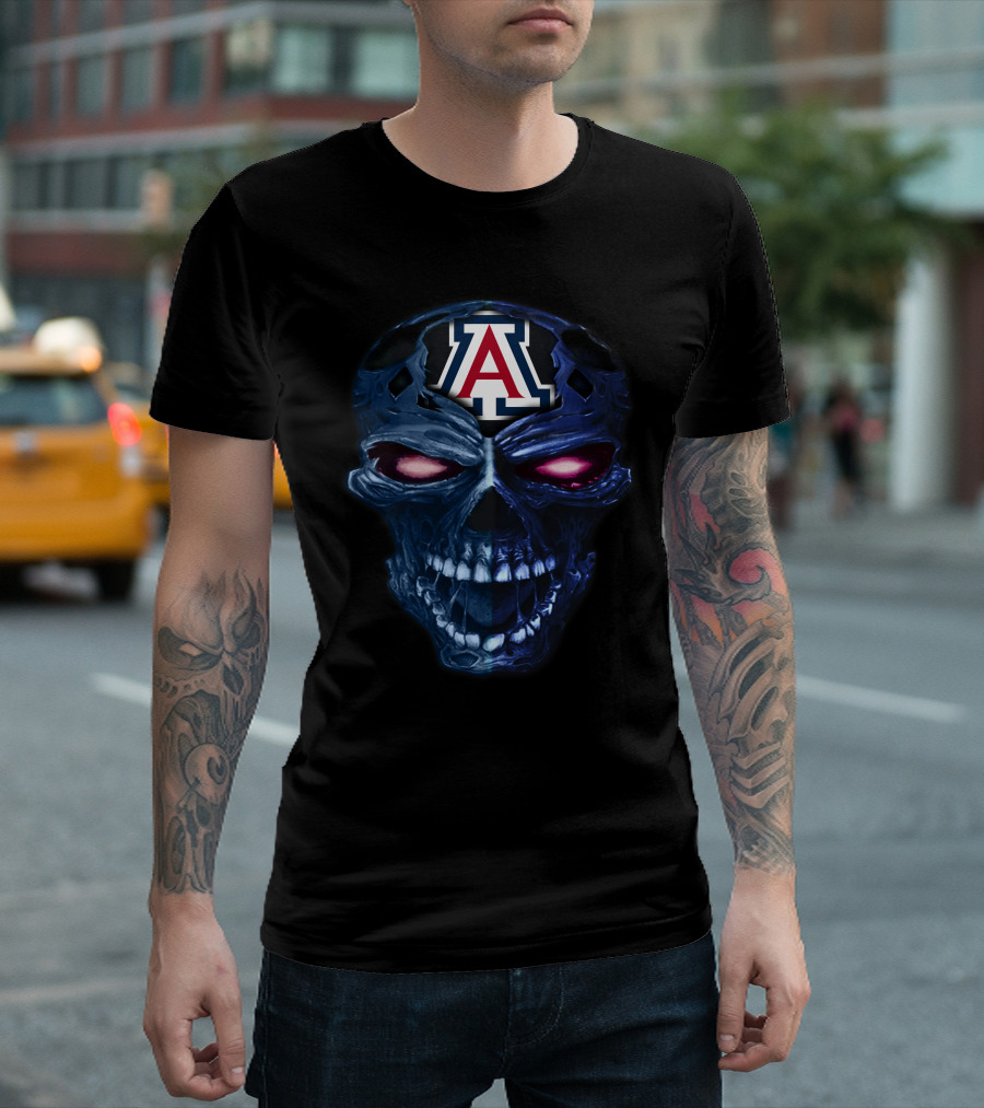 Arizona Wildcats Skull Logo Dark T-Shirt