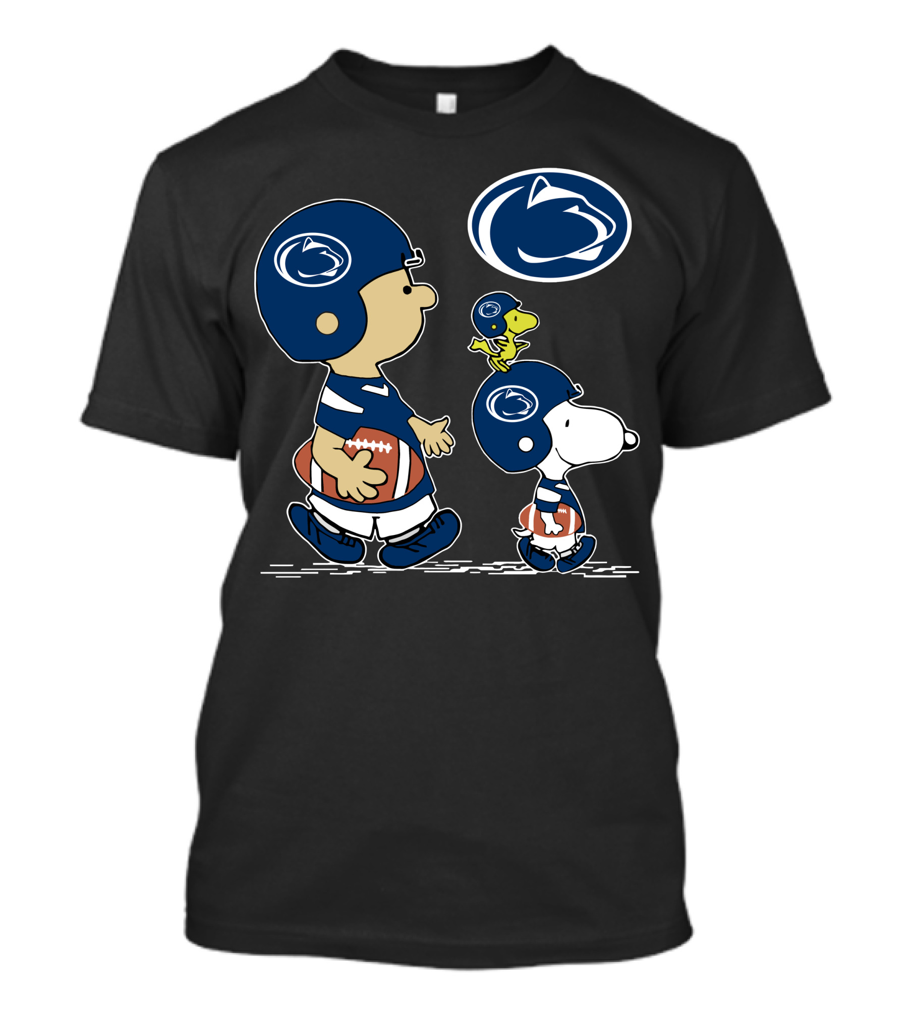 Peanuts Characters In Penn State Nittany Lions Football Gear T-Shirt