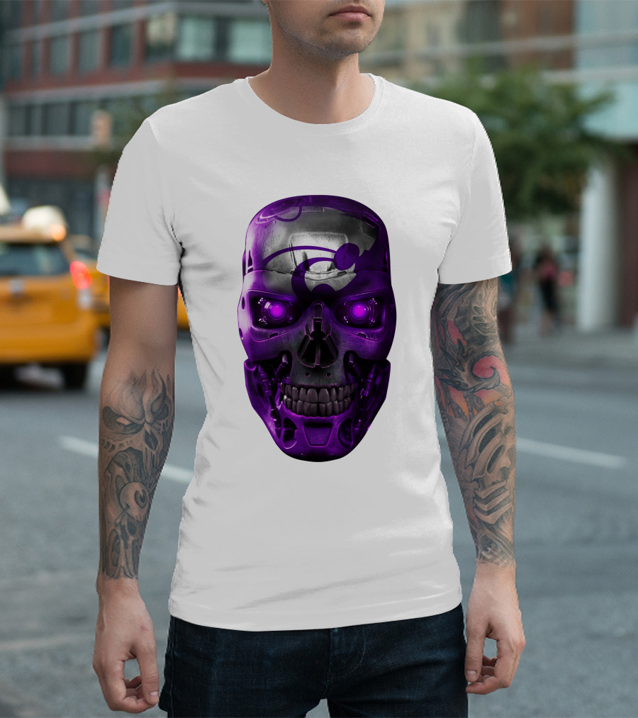 KANSAS STATE WILDCATS PURPLE SKULL T-Shirt