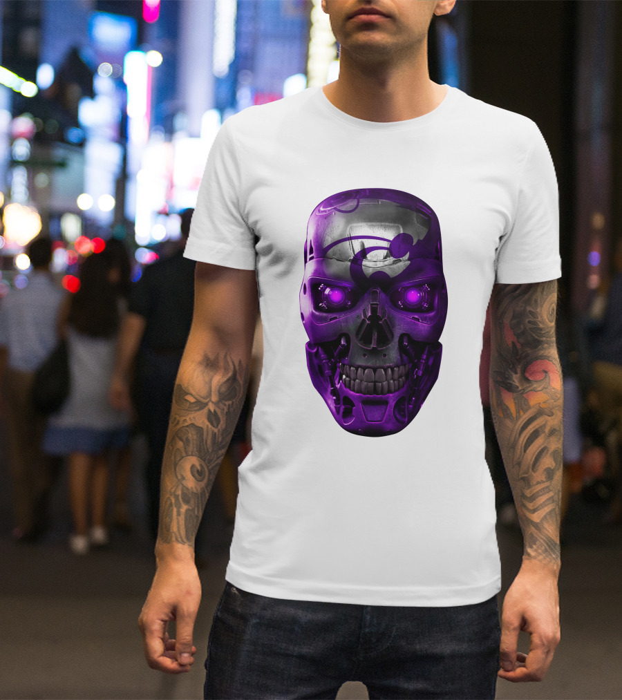 KANSAS STATE WILDCATS PURPLE SKULL T-Shirt