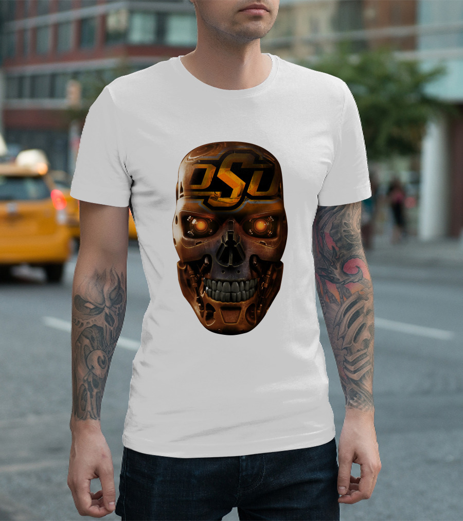 OSU Cowboys Skull Mechanic T-Shirt