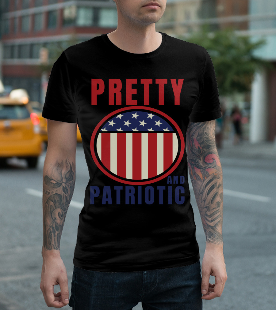 Pretty and Patriotic USA Stars Stripes 9.11 T-Shirt