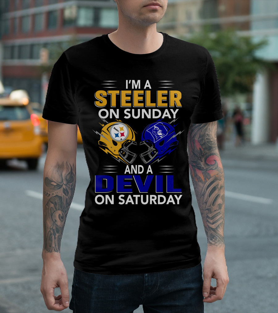 I'm A Steeler On Sunday And A Devil On Saturday T-Shirt