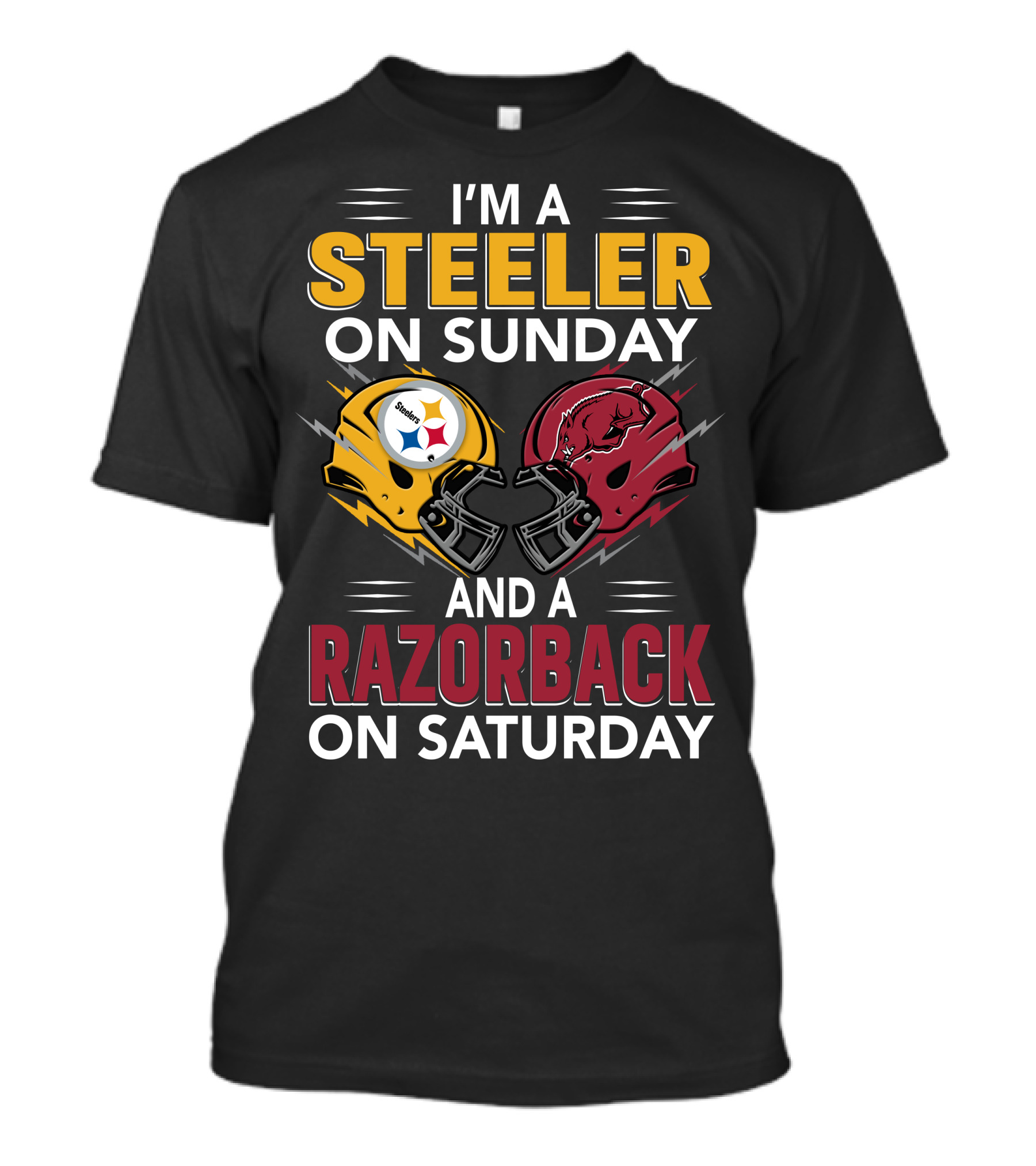 I'm A Steeler On Sunday And A Razorback On Saturday T-Shirt
